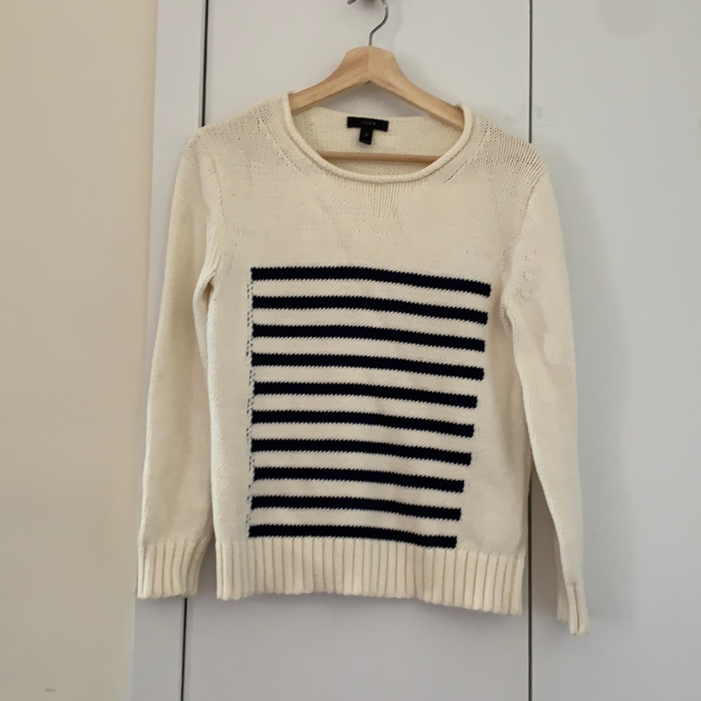 J crew striped sweater